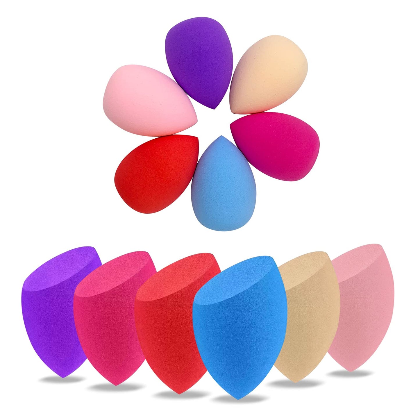 Wiko 12 Pcs Makeup Sponge Set Bulk Latex Free Reusable Beauty Sponge for Foundation Cosmetic Applicator For Powder Cream and Liquid Super Soft Concealer