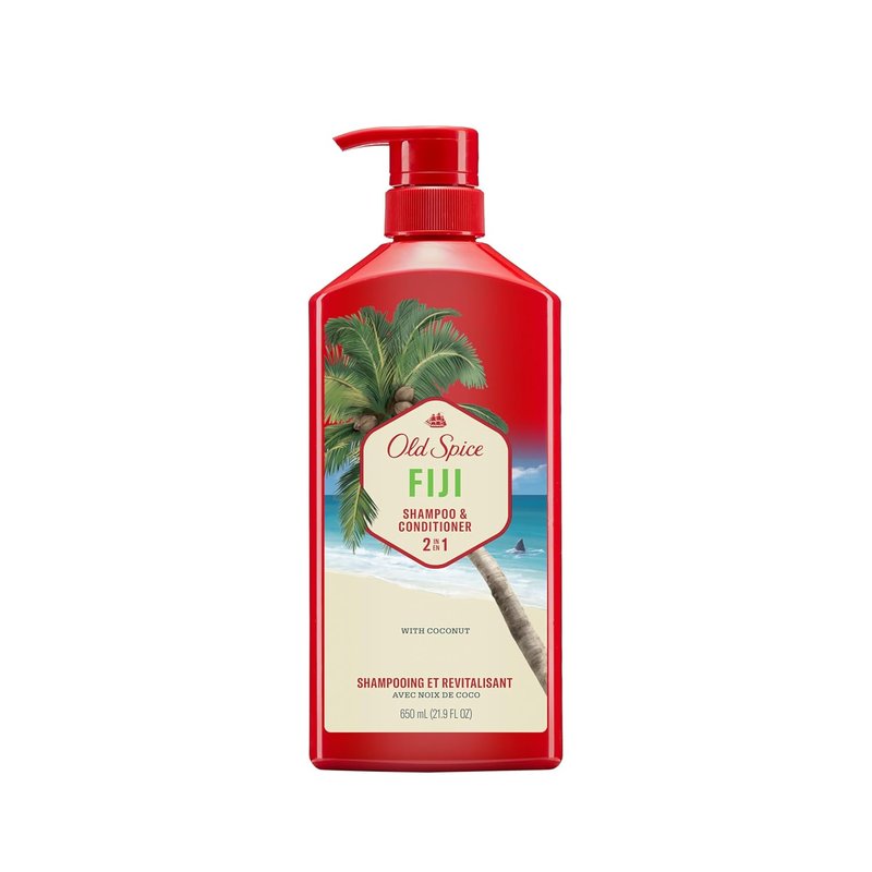 Old Spice 2-in-1 Shampoo & Conditioner - Fiji Coconut & Tropical Wood Scent, 21.9 fl oz | All Hair Types