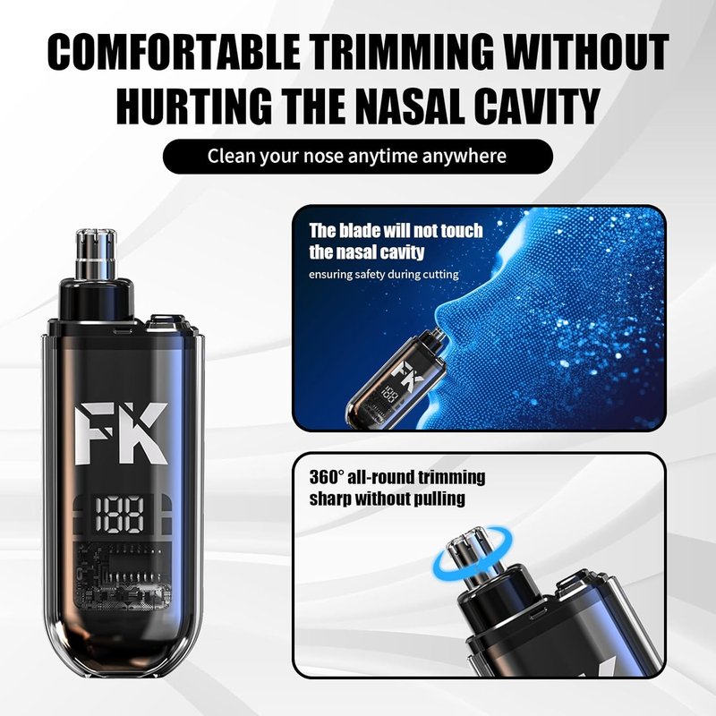 Skiennix Hair Clipper Set - Cordless Electric Hair Clipper with T-Shaped Beard Trimmer & Nose Hair Trimmer