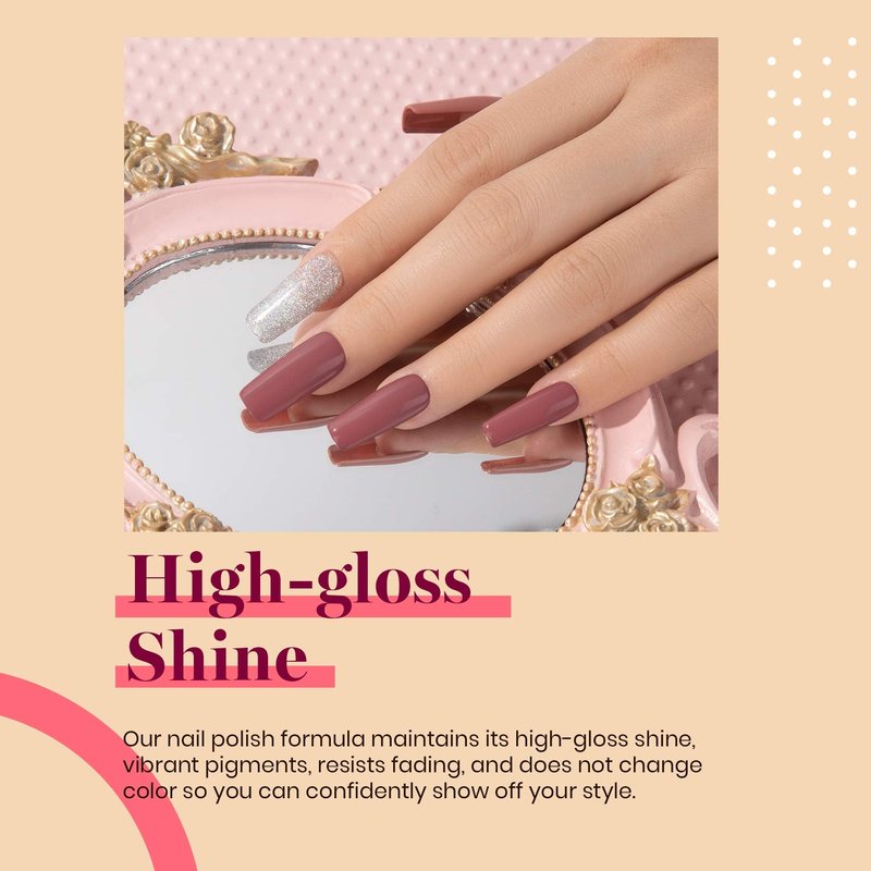 Beetles Mauve Gel Nail Polish – 15ml Dusty Rose Pink Purple Gel Polish, Elegant Neutral UV LED Soak Off UV Nail Color, Long Lasting Glossy for Salon & Home Manicure