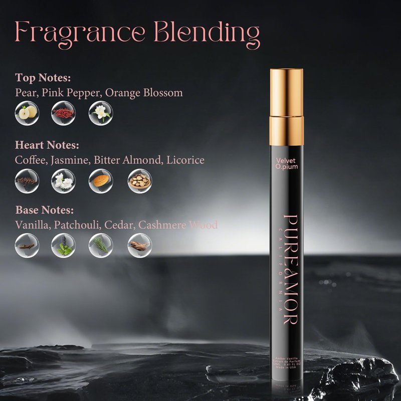 Pheromones Perfume for Women - Amber Vanilla Extrait de Parfum Oil Spray | 12ml Long-Lasting Travel Size Fragrance