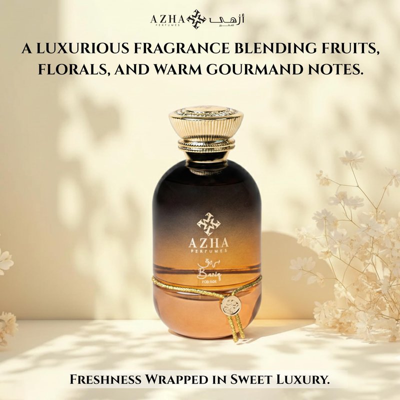 Azha Perfumes Essence Orbis Bariq Eau de Parfum for Women, 3.4 Fl Oz / 100 mL, Long Lasting Arabian Perfume Spray, Citrus Gourmand Vanilla Fragrance with Tangerine, Orange, Lemon, Luxury Scent