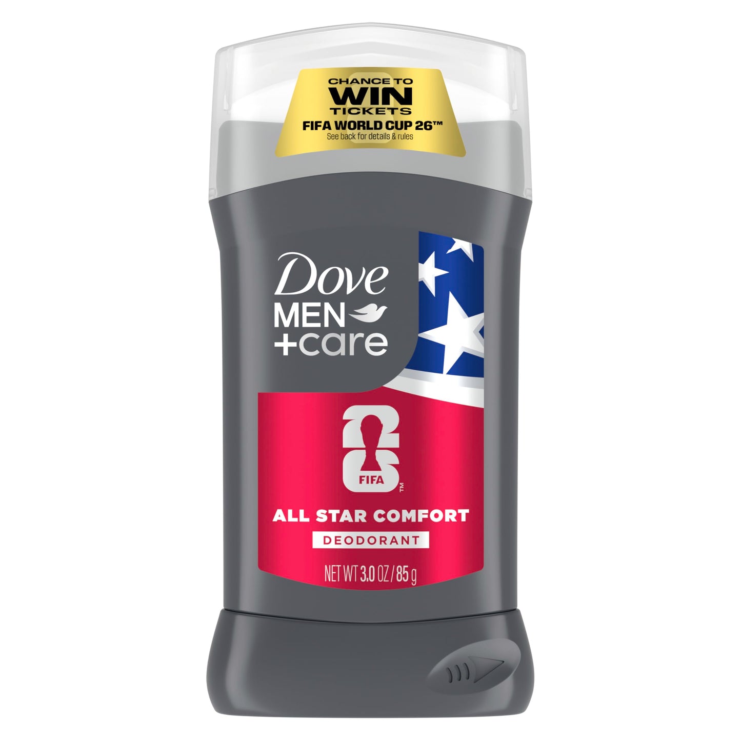 DOVE MEN + CARE Limited Edition FIFA Deodorant Stick for Men All Star Comfort for 72H Protection Neutralizes Odor 3.0 oz
