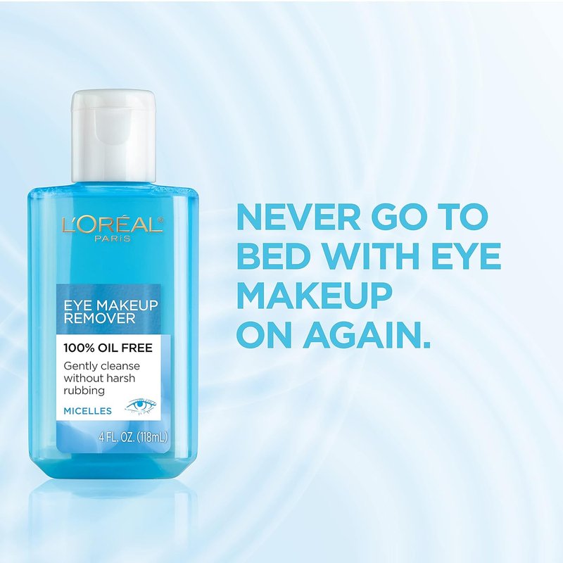 L'Oreal Paris Eye Makeup Remover - Oil-Free Formula, 2-Pack