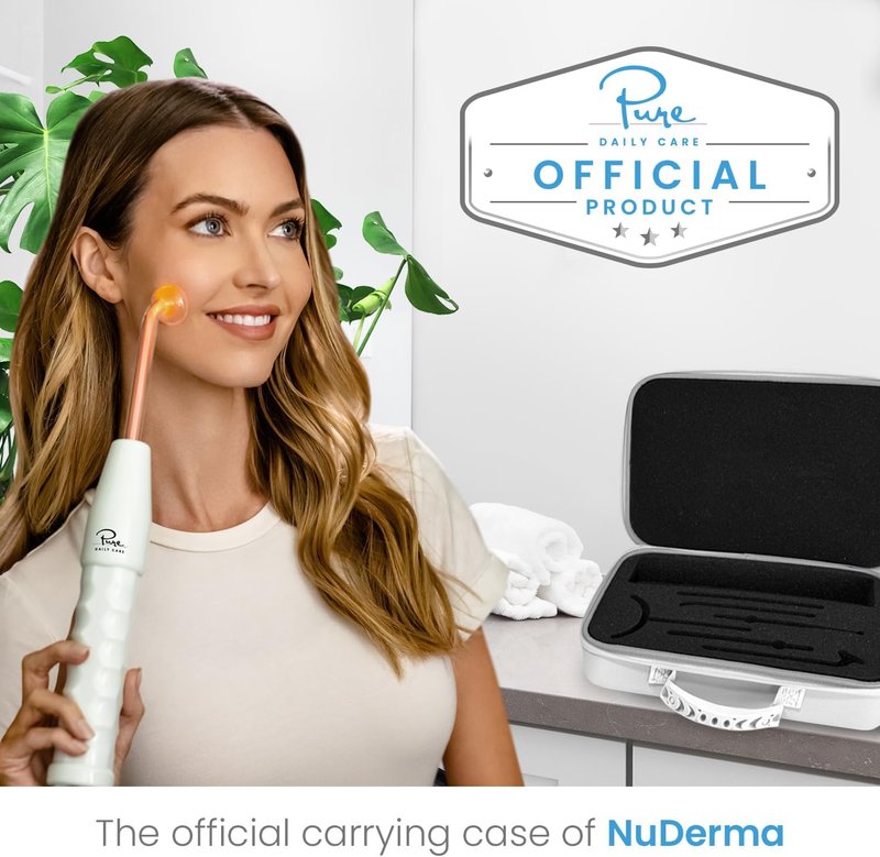 NuDerma Carrying Case for High Frequency Wand | Portable, Padded Storage for All Models