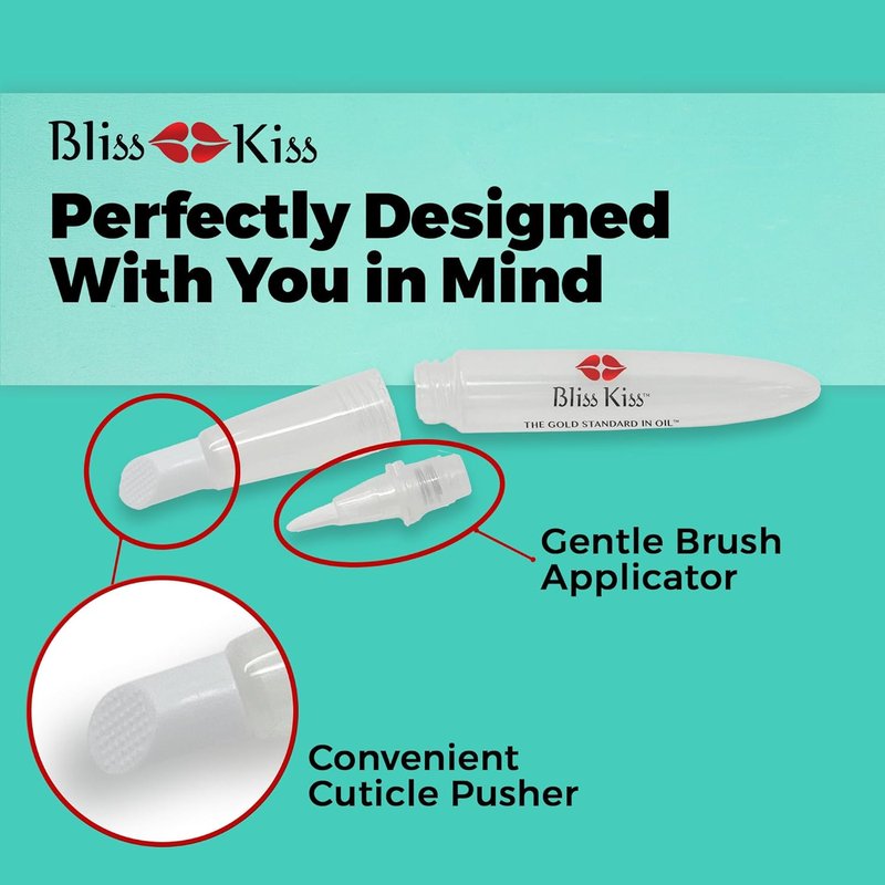 Bliss Kiss Refillable Cuticle Oil Pen - Empty 3-Pack for Nail Growth & Easy Application