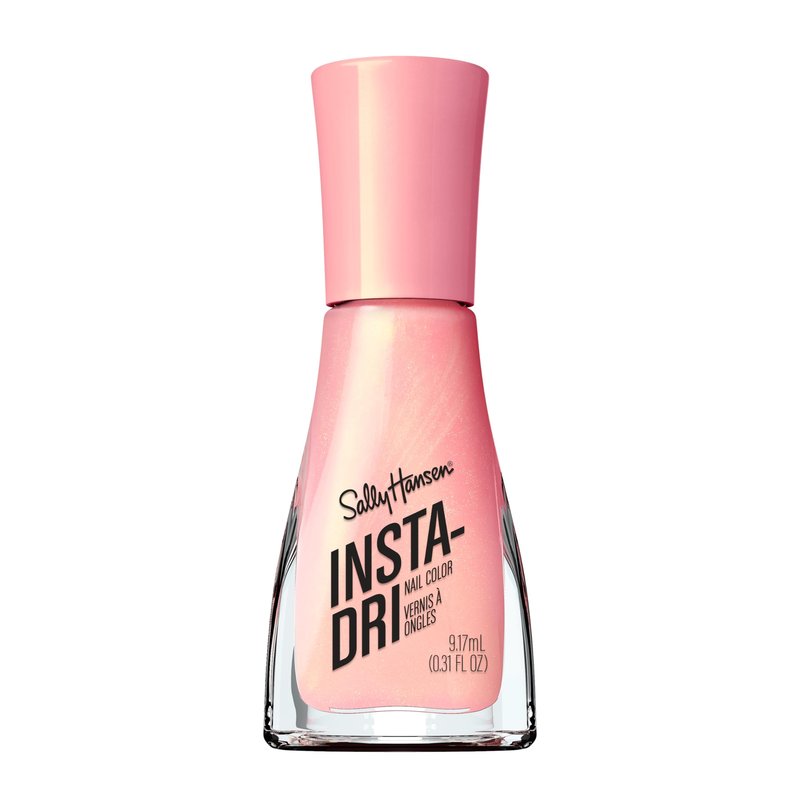 Sally Hansen Insta-Dri Nail Polish | Quick Dry, Long Lasting, Streak-Free Shine | Semi-Opaque, Shimmery | 274 Pink Plush | Baby Pink Nail Color