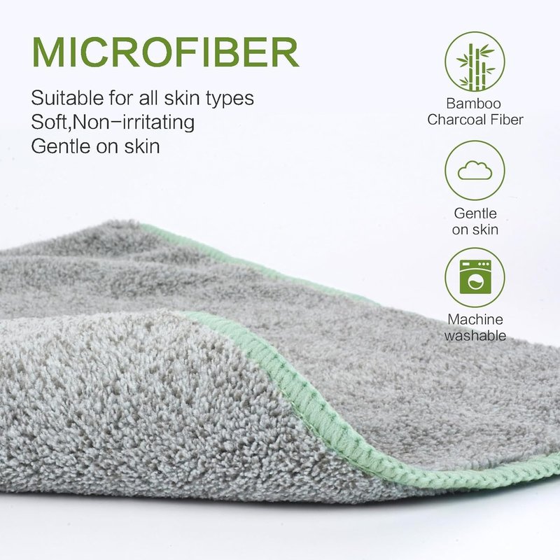 SINLAND Microfiber Face Cloths Highly Absorbent Washcloths Soft Feel Fingertip Towels Multi-Purpose Wash Cloths for Bathroom, Gym, Hotel, Spa and Kitchen, 12Inch x 12Inch