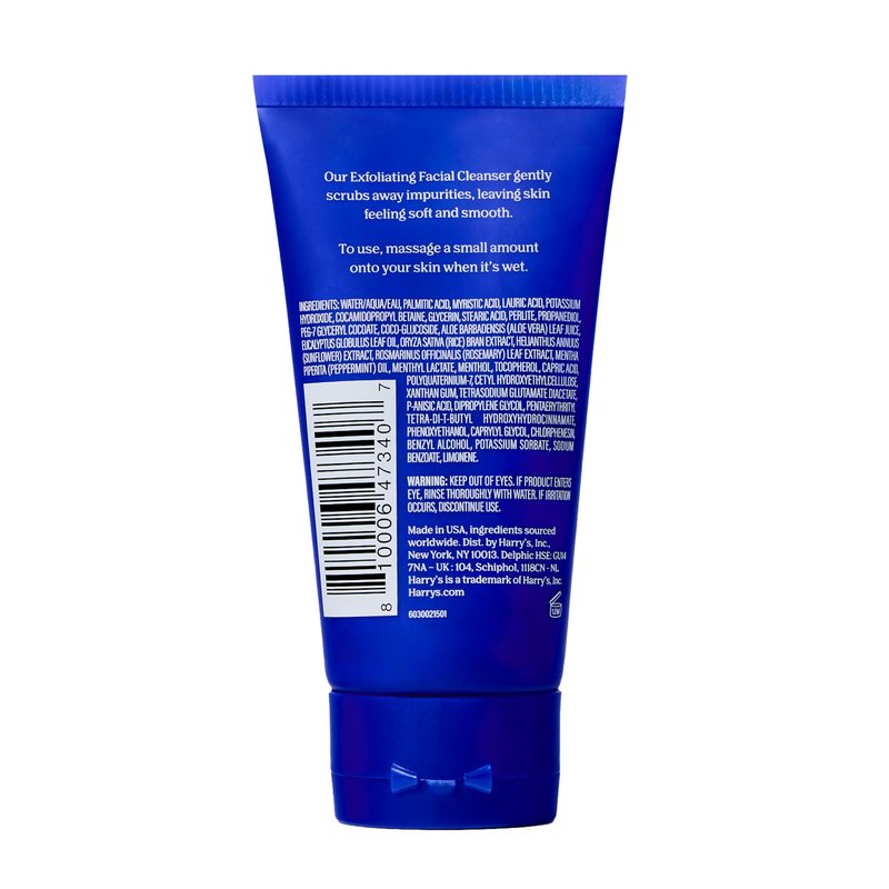Harry's Exfoliating Face Wash for Men, Gentle Facial Skin Care Products with Volcanic Rock Exfoliant, 2 Fl. Oz, Pack of 3 (Trial and Travel Size) TSA Approved Travel Essentials