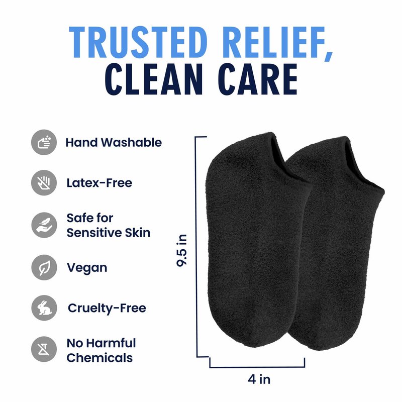 Dr. Frederick’s Original Moisturizing Gel Socks for Men & Women – Dry Feet & Cracked Heel Treatment – Full Foot Gel Lining with Mango Butter, Shea Butter, Jojoba & Coconut Oil (Obsidian Oasis)