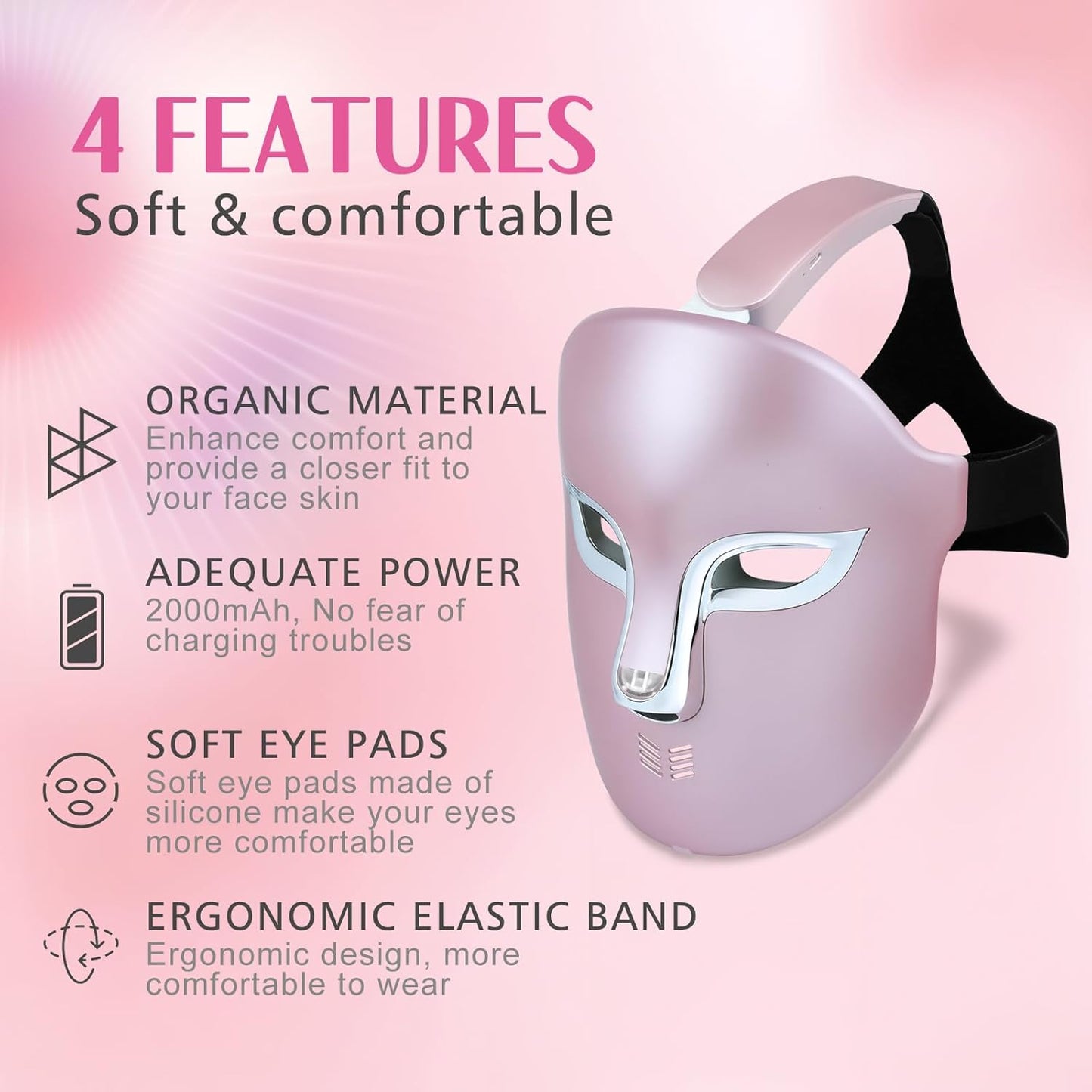 Skiennix Red Light Therapy Mask - Wireless Remote for Acne, Wrinkles & Redness | Salon-Grade Anti-Aging Skincare
