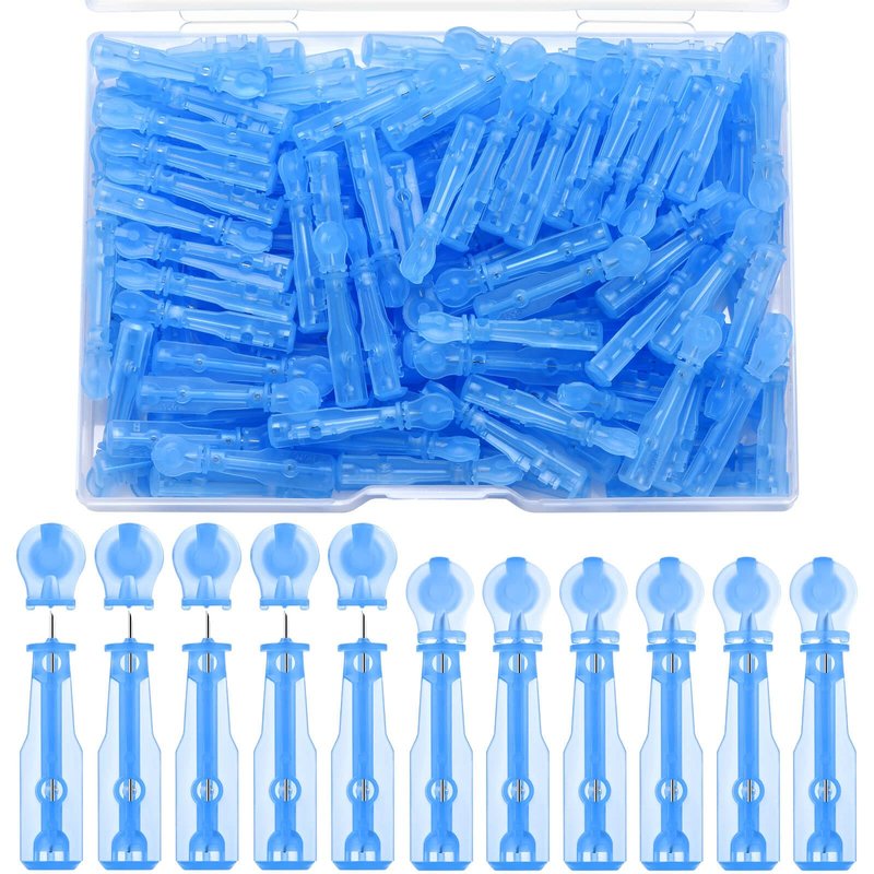 100Pcs Disposable Sterile Pimple Popper Needles, Ultra-Fine Acne Extractor Tools for Blackhead Whitehead Blemish Removal, Professional Facial Skin Care Kit for Clearer Skin
