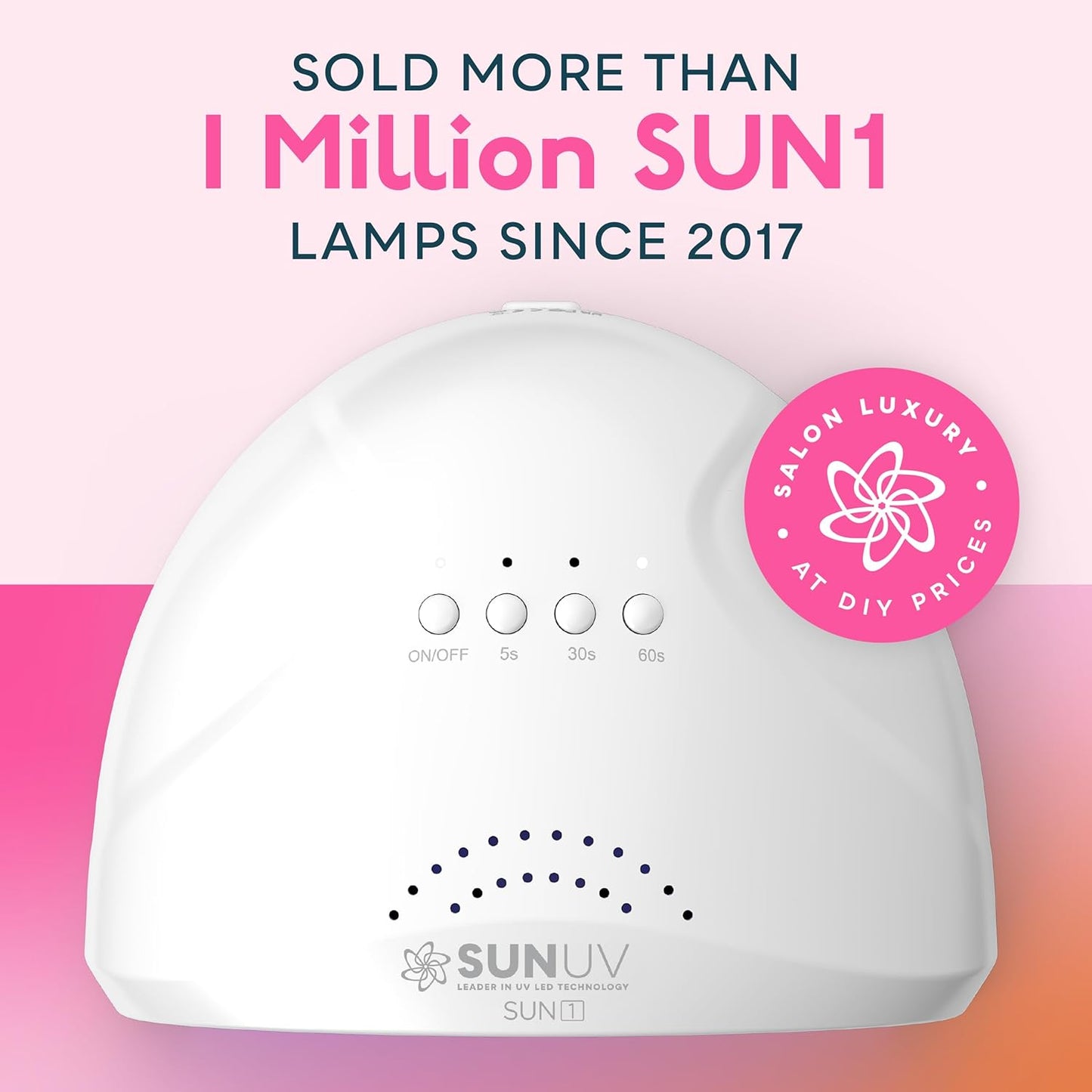 SUNUV UV LED Nail Lamp - Professional Gel Nail Dryer with 3 Timers | Stylish White Design