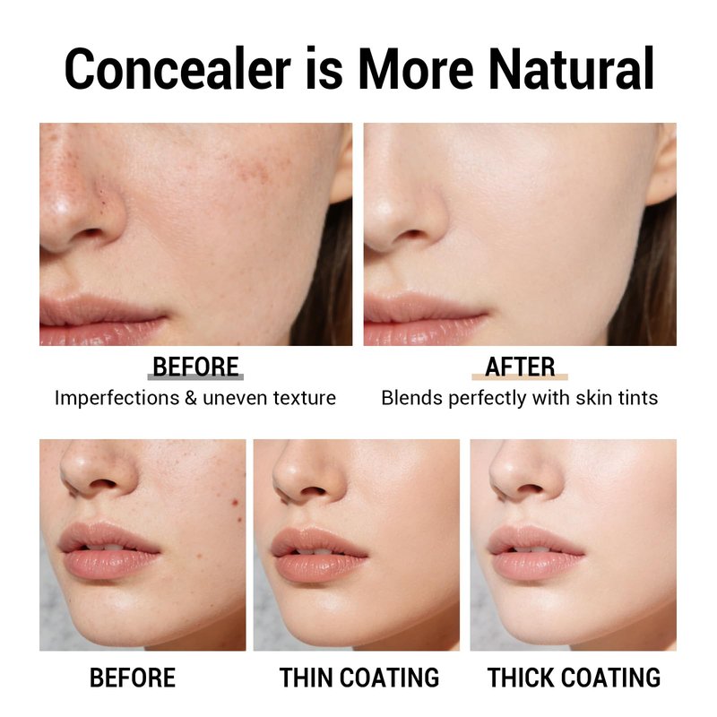 Color Changing Foundation Instantly Adapts to Your Skin Buildable Light-to-Full Coverage, Hydrating Liquid Concealer for Lightweight, Long-Lasting, Natural Dewy Finish Face Makeup