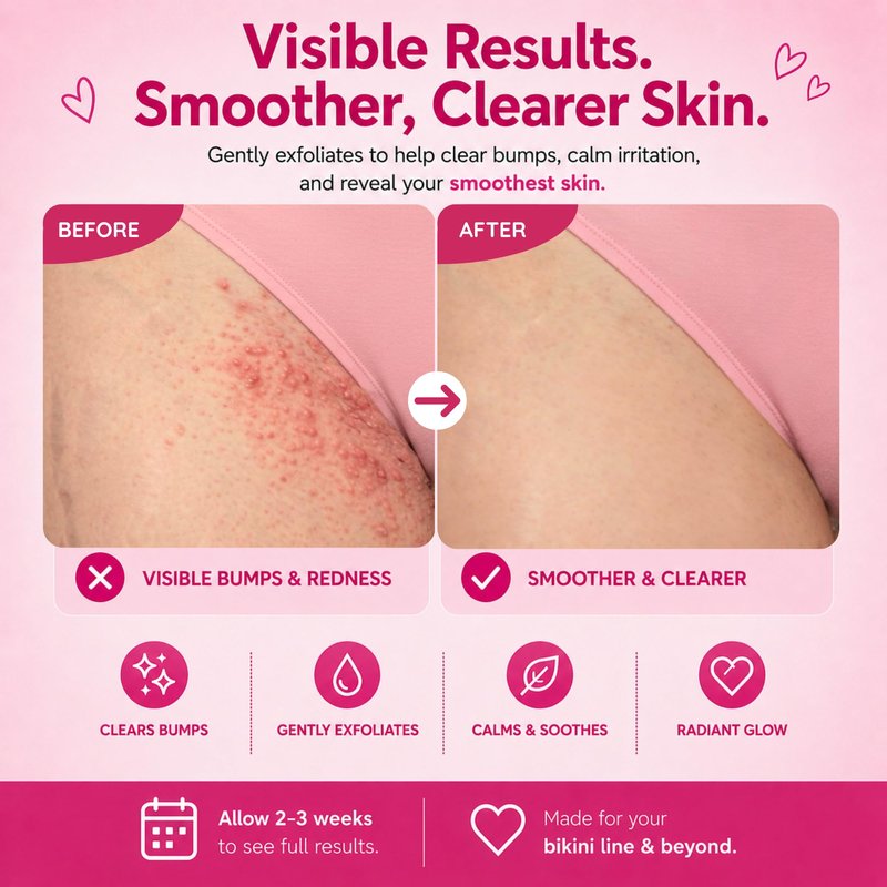 brii Exfoliating Pre Shave + Pre Wax Bikini Area Scrub For Skin Prone To Razor Bumps, Ingrown Hairs & Dark Spots – Gentle Bikini Line & Intimate Area Scrub for Smooth, Even-Tone Skin