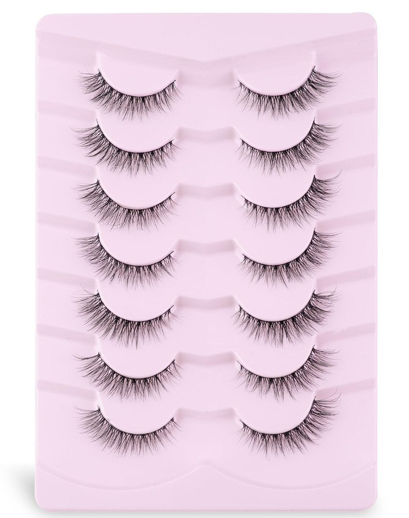 Natural Lashes Mink Natural Eyelashes False Eyelashes Natural Look False Lashes Wispy Eye Lashes Cat Eyelashes Fake Lashes UK222