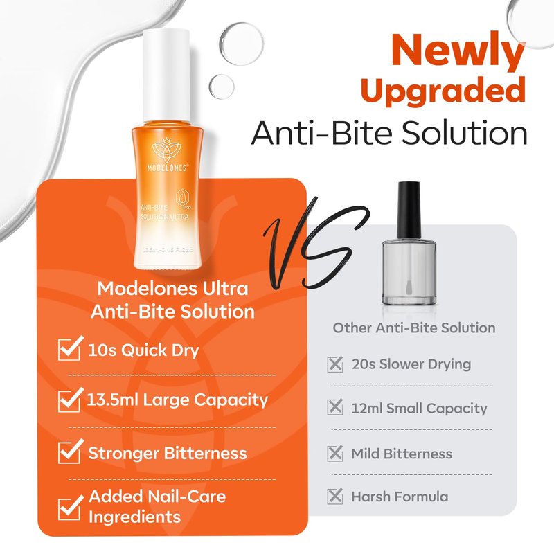 modelones Nail Biting Prevention for Kids New Thumb Sucking Deterrent Bitter No Bite Nail Polish Stop Biting Nails Repair for Damged Nails Care 0.46 fl oz