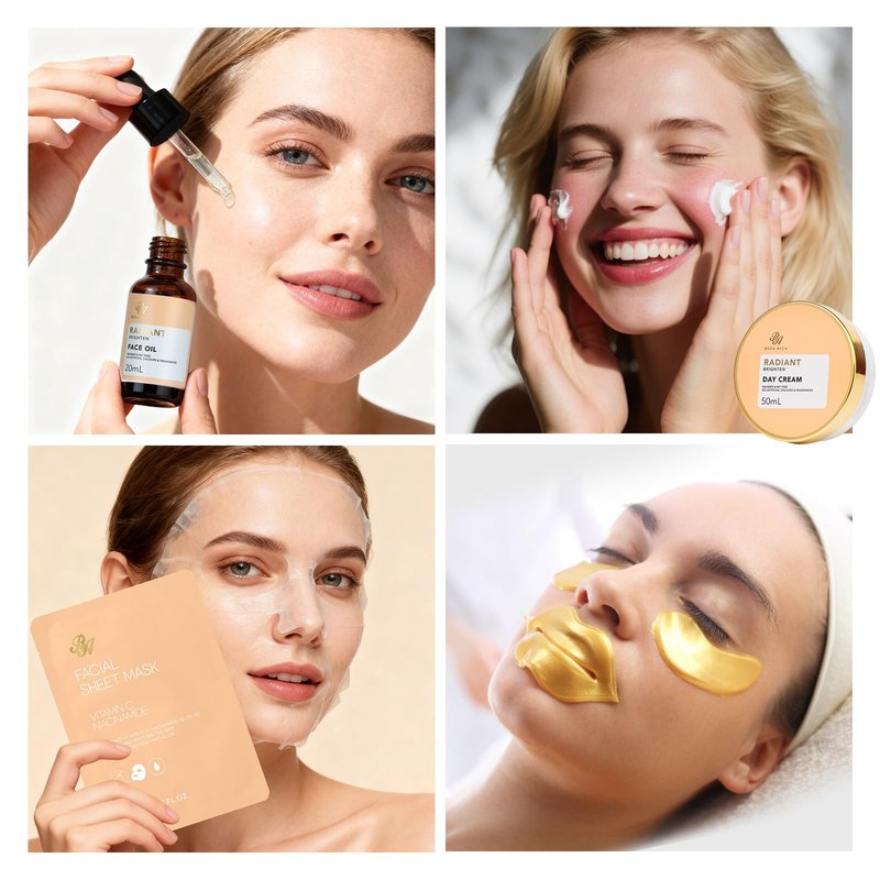 23 Pcs Mother's Day Gifts for Mom, Orange Facial Skin Care Set for Women & Men, Bath and Body Gifts Basket Kit, Home Spa Gift Baskets, Birthday Gifts For Women, Serum, Clay Mask, Christmas,Anniversary