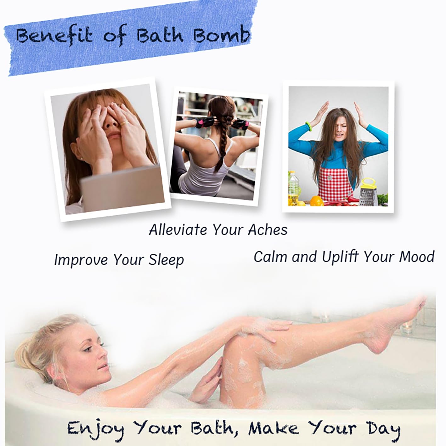 Fumgranth Blue Bath Bombs for Women Spa Gift Set with Peppermint Essential Oils Sea Salt Relaxing Birthday Gift for Her Bubble Bath Skincare Relaxation Aromatherapy Gifts 2 Pack