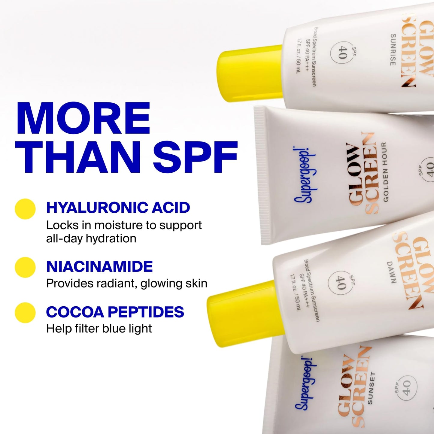 Supergoop! Glowscreen (SPF 40) - Glowy Primer + Broad Spectrum Sunscreen - Adds Instant Glow - Helps Filter Blue Light - Boosts Hydration with Hyaluronic Acid, Vitamin B5 & Niacinamide