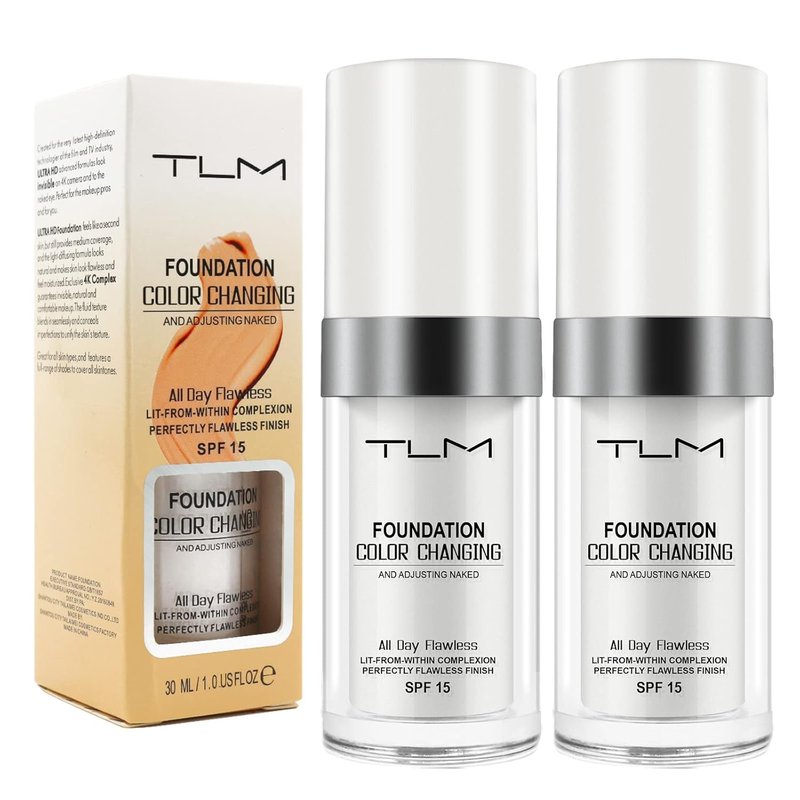 Color Changing Foundation - Moisturizing Liquid Sunscreen, 30ml | 2 Pack