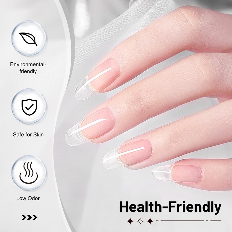 JODSONE 2Pcs 10ml Builder Gel for Nails, Clear Builder Gel for Nail Thickening Solution, Nail Extension, Apex Building,Long Lasting DIY Nail Art Gift for Women