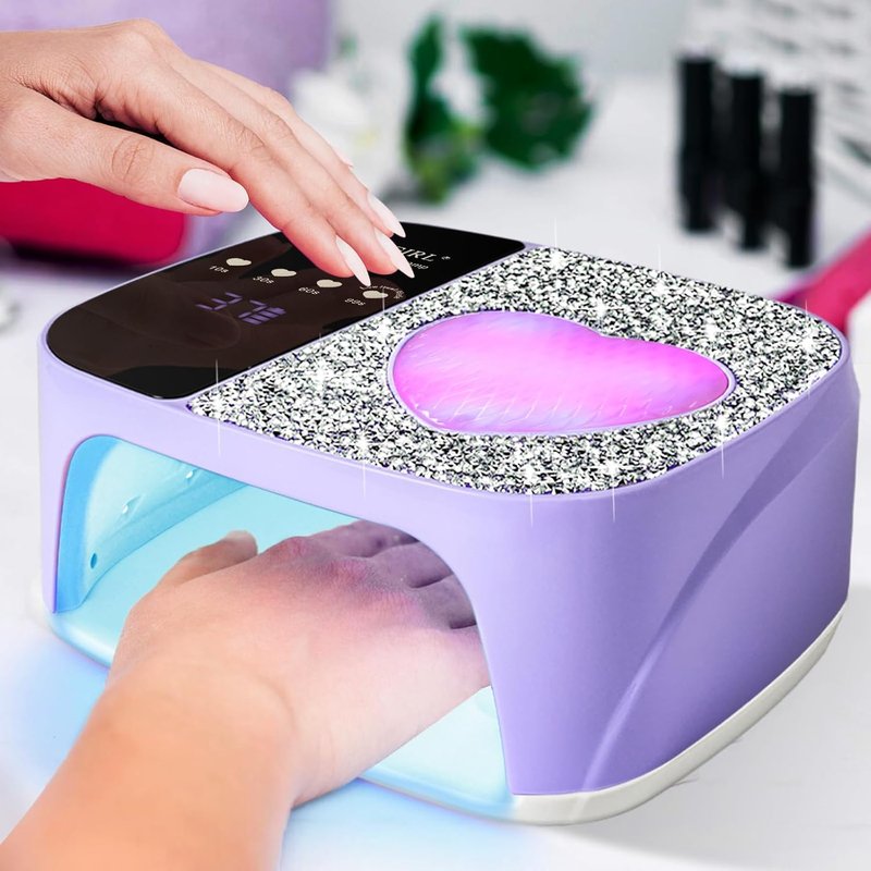 LIMEGIRL UV LED Nail Lamp Kit - Fast Curing Gel Polish Dryer with 4 Timer Settings | Cordless & Rechargeable