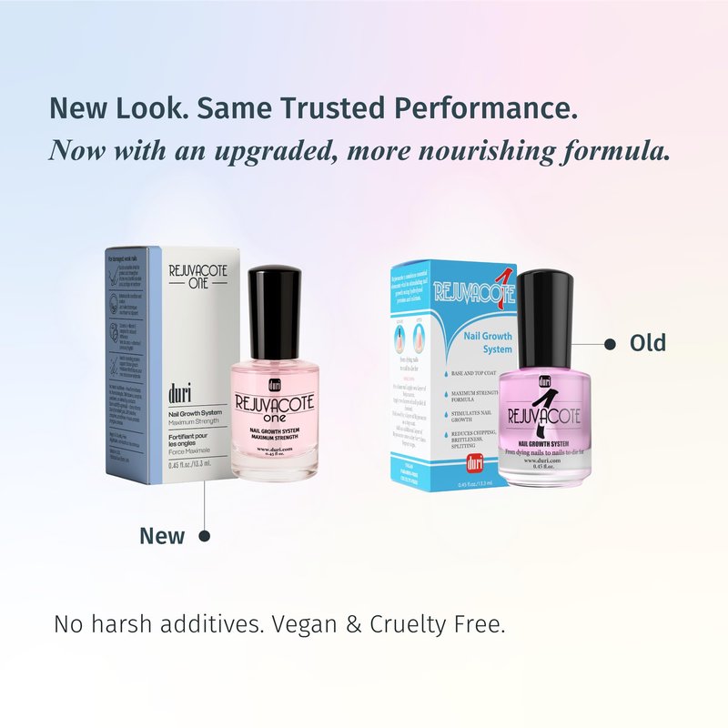 Duri Rejuvacote 1 Nail Growth System - Maximum Strength Nail Strengthener for Damaged Nails from Gel, Acrylic Manicure | Grow Long Natural Fingernails Fast - Rejuvacare Nail Hardener - 0.45 fl. oz.
