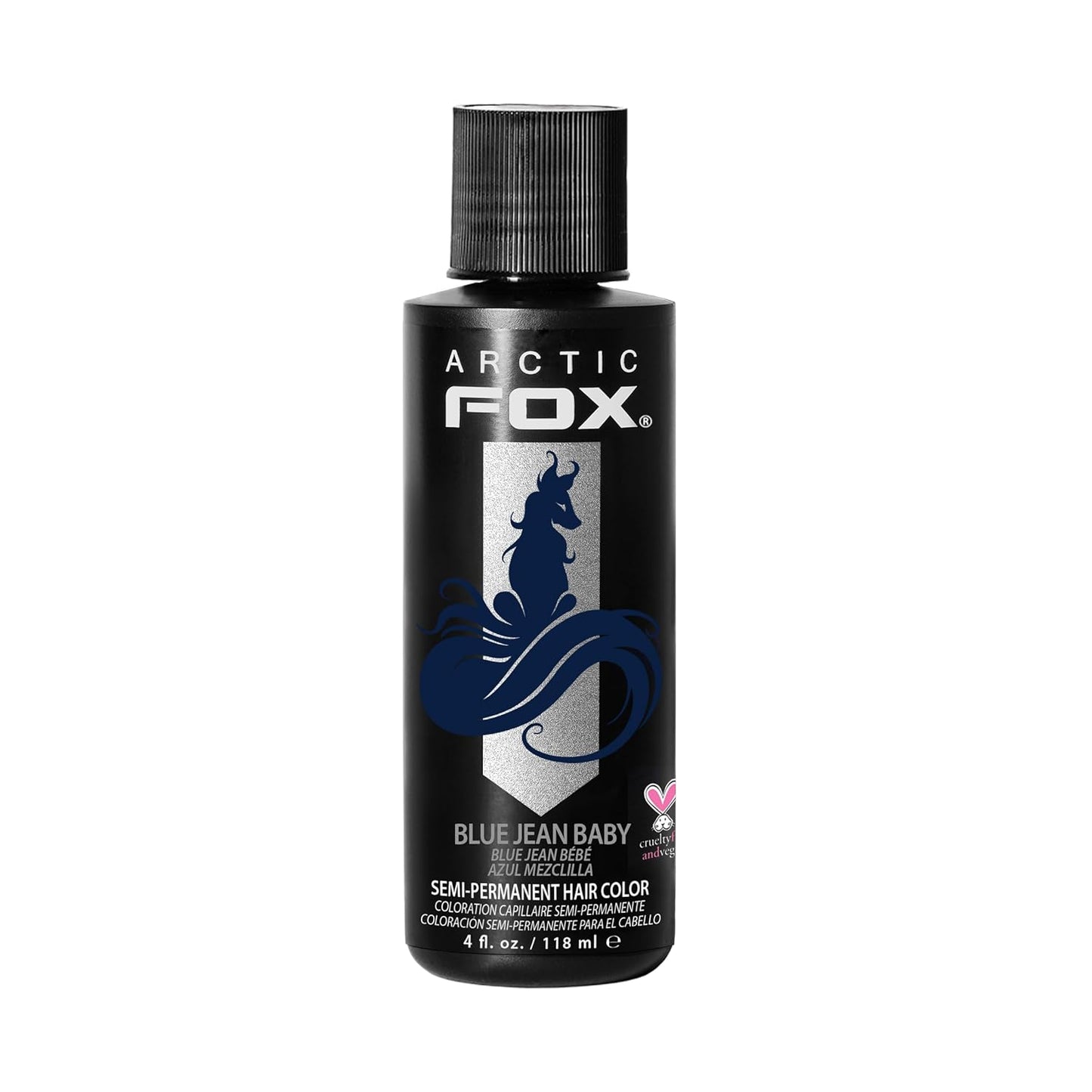 Vegan Semi-Permanent Hair Color Dye - Arctic Fox Blue Jean Baby (4 Fl Oz) | Cruelty-Free Formula