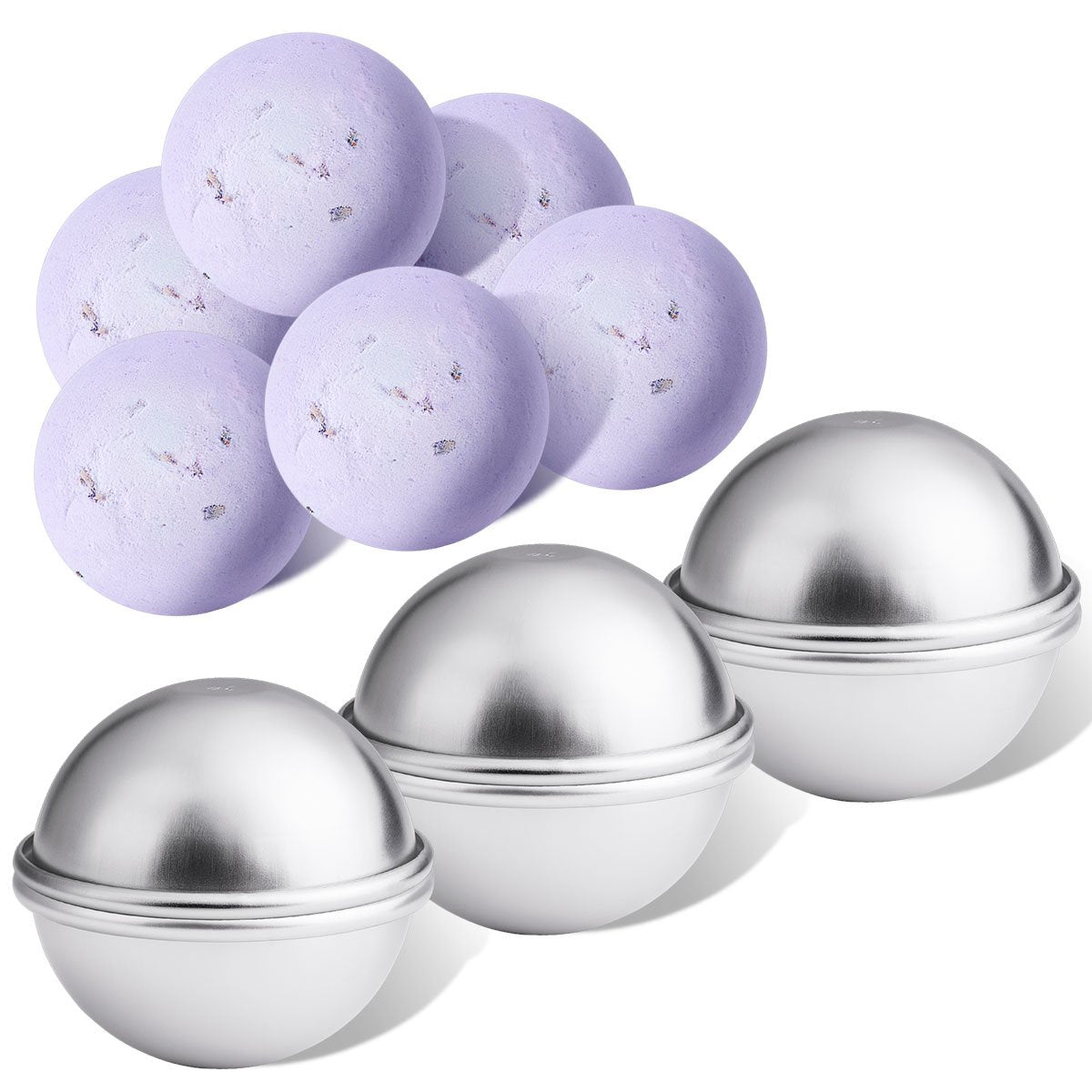 40PCS- Bath Bomb Mold Kit, 20 Set Soap Mold & Bath Bombs Press for DIY Making Supplies