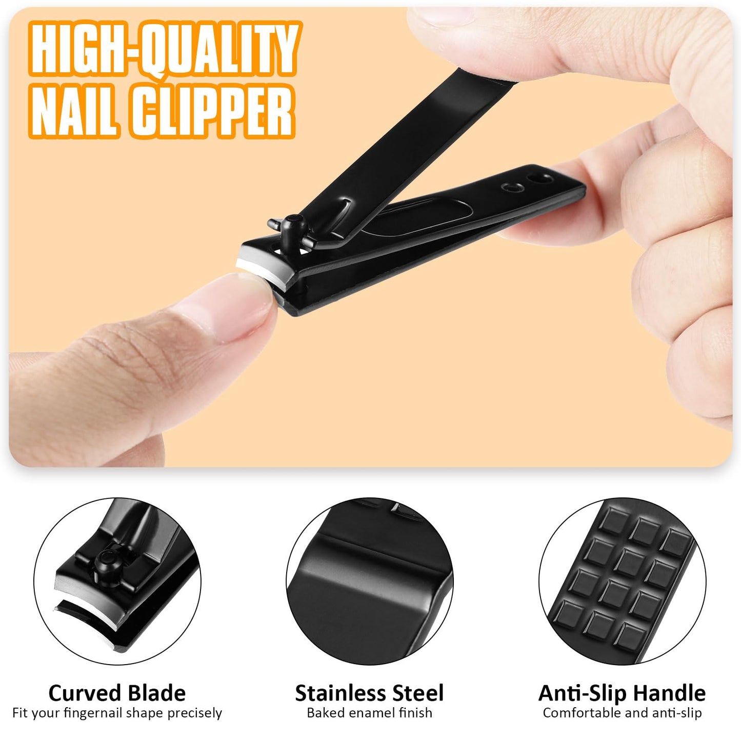 Yougai Tweezers Set,9 Pcs Professional Stainless Steel Tweezer Kit-Great Precision Eyebrow Tweezers for Ingrown Facial Hair with Leather Travel Case as Stocking Stuffing Gifts