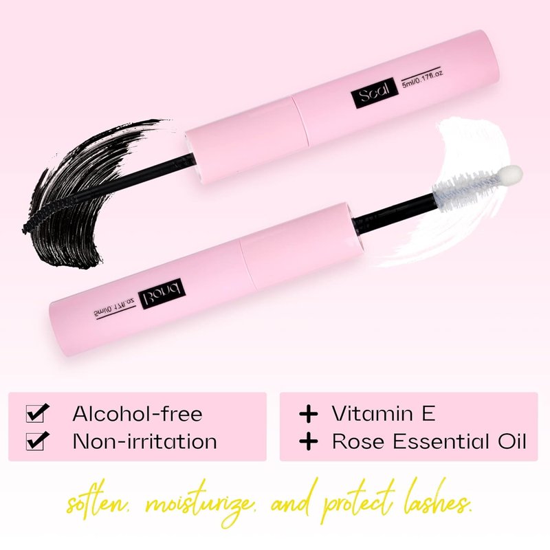 Lash Glue Bond and Seal Long Lasting Strong Hold Waterproof 2 in 1 Cluster Eyelash Glue for DIY Lash Extensions by Mavphnee