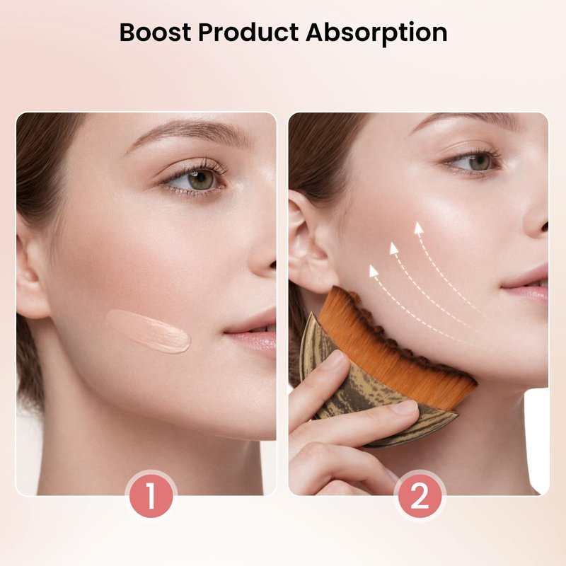 Cwfas Lymphatic Facial Contour Brush - Lift, Sculpt & Depuff for Glowing Skin - Boost Product Absorption - 1 Piece Face Massage Tool