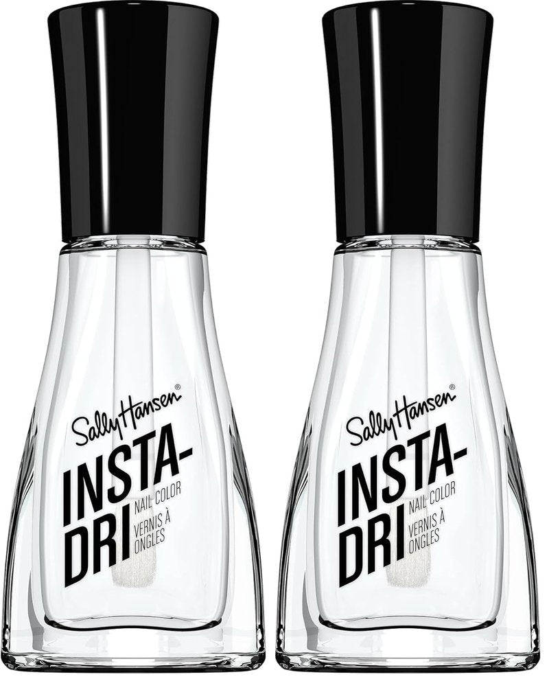 Sally Hansen Insta Dri Nail Polish - Clearly Quick Dry Formula | 0.31 Fl Oz (Pack of 2)