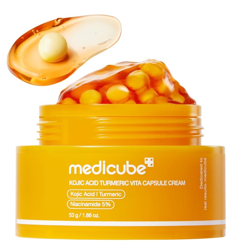 Medicube Capsule Cream - Kojic Acid & Turmeric for Uneven Skin Tone | Radiance & Tone Renewal | 1.86 oz