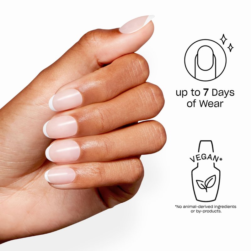OPI Sticking Point Have Merci on Me | Short Round Opaque Neutral Pink French Tip Nail Art Instant No Glue Press On Nails | 30 Count with Adhesive Tabs | Damage-Free Wear | Spring 2026