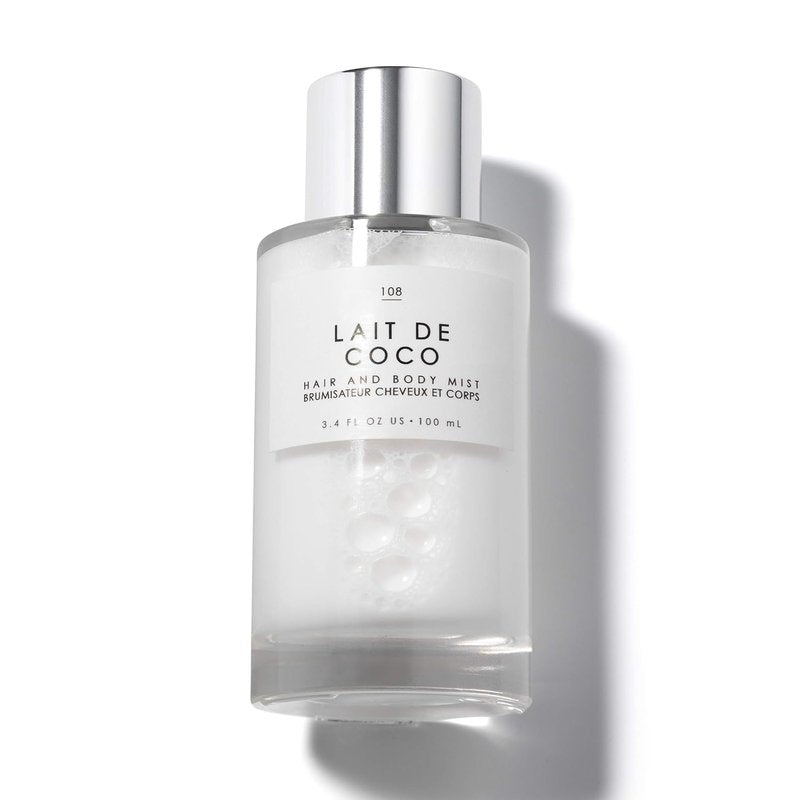 Coconut Hair & Body Mist - Creamy Vanilla Bergamot Scent | Vegan & Cruelty-Free, 3.4 fl oz