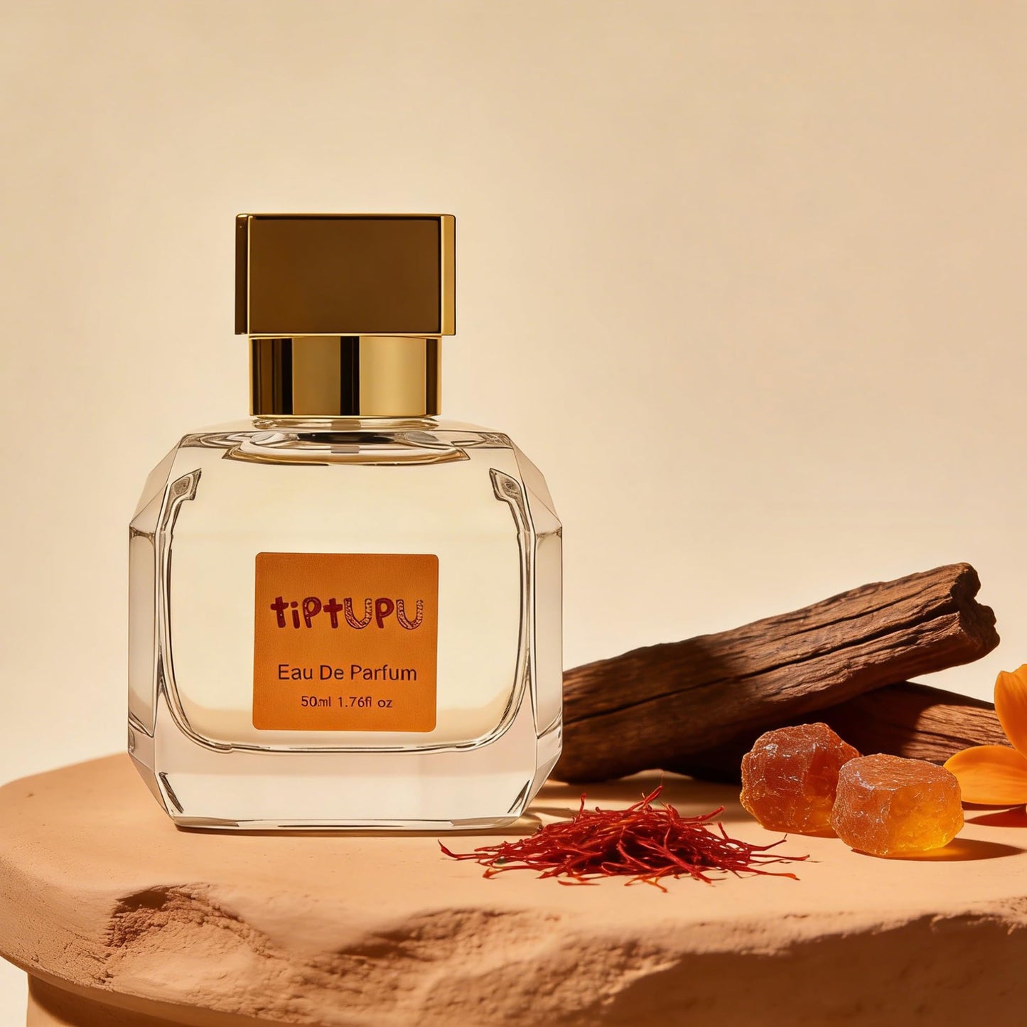 tiptupu - Saffron Amberwood 1.76 Fl Oz (50ml) - Eau de Parfum - Inspired by B.accarat R.ouge 540 - Floral Woody Fragrance - Long Lasting Perfume for Women