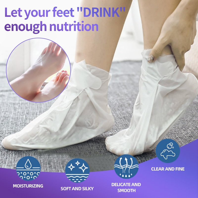 18 Pack Moisturizing Foot Mask, Hydrating Foot Masks for Dry Cracked Feet, Moisturizing Socks Dry Skin Moisturizer for Soft and Smooth Touch Feet, Foot Care Spa Gifts for Women Men Mothers Day Gifts