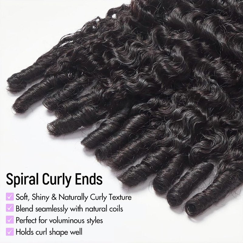 mscoco Half Wig Human Hair Burmese Curly 3 In 1 Drawstring Seamless Flip Over Half Wig Wear and Go Glueless Wigs Human Hair for Black Women Beginner Friendly 16inch