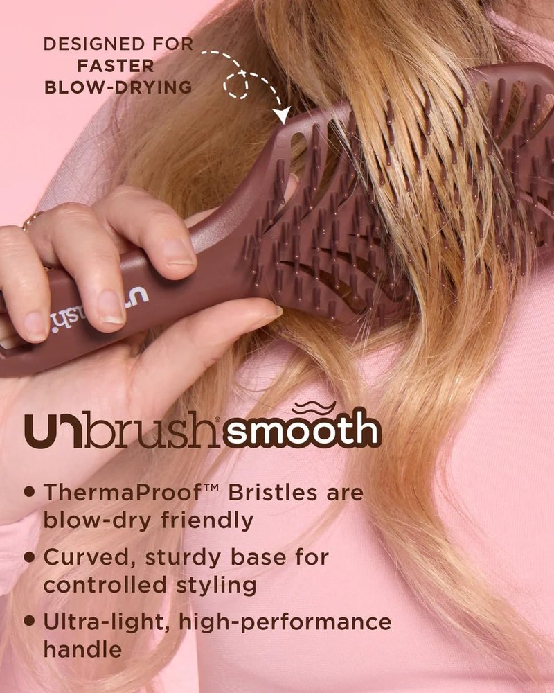 FHI Heat Detangling Smoothing Brush - Heat Resistant for All Hair Types | Pain-Free Brushing