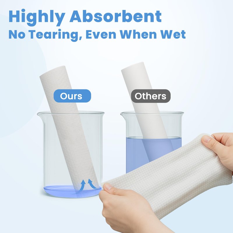 LèVora's™ Face Towels Extra Large Disposable Face Towels for Sensitive Skin, Ultra Soft Dry Wipes, Makeup Remover & Skincare Towelette, Lint-Free, 50 Count 1 Pack