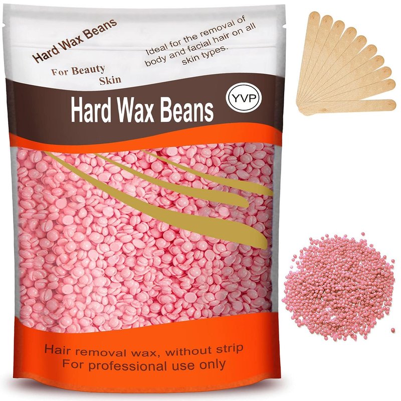 Regine Switzerland Hard Wax Beads - Rose Pink Hair Removal Wax for Sensitive Skin | 10.5 Ounce with 10 Wax Sticks