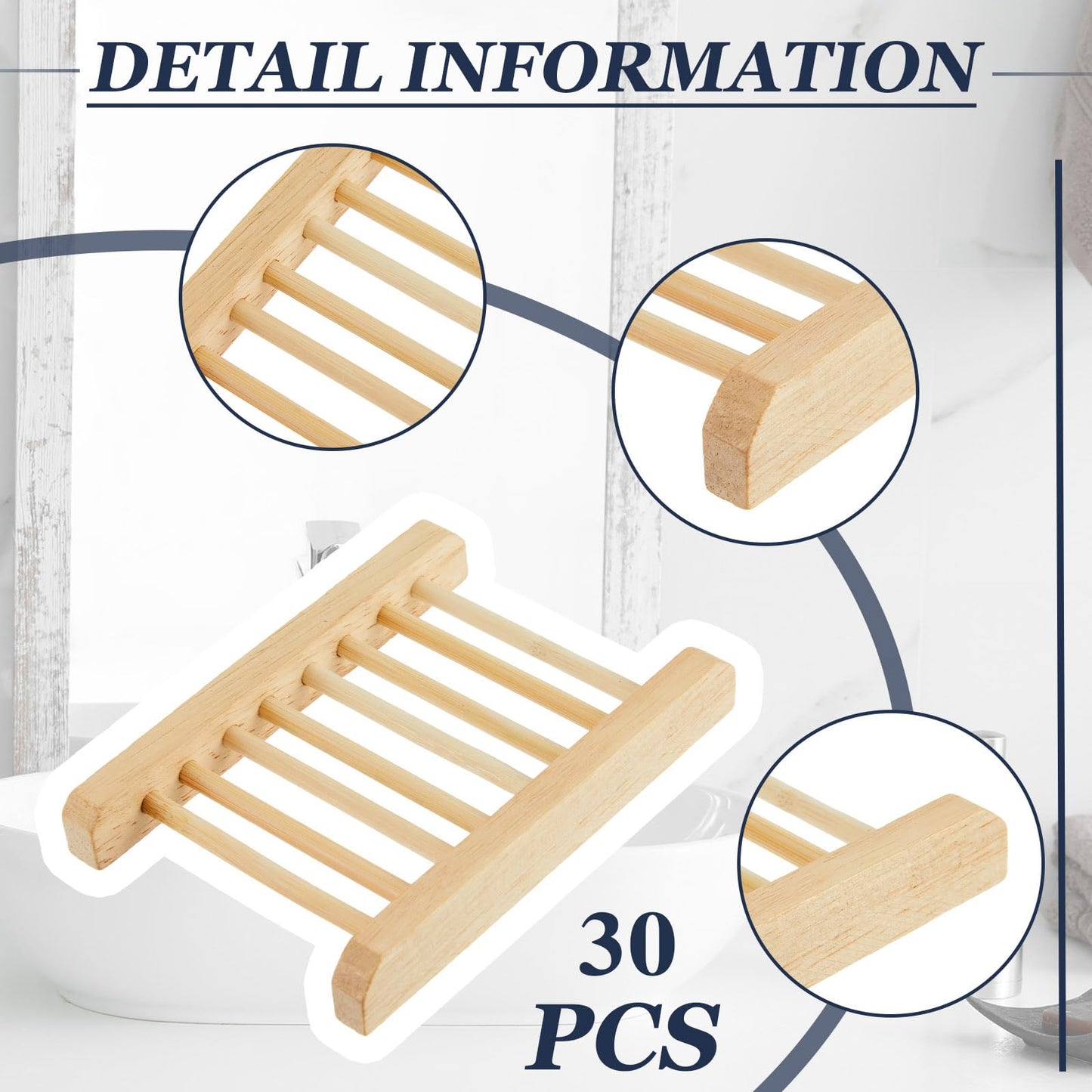 Rtteri 60 Pcs Soap Saver Bags & Bamboo Soap Holder Set Exfoliating Sisal Soaps Washing Bags Self Draining Wooden Bar Soaps Dish for Shower Bath Toilet Kitchen Restaurant