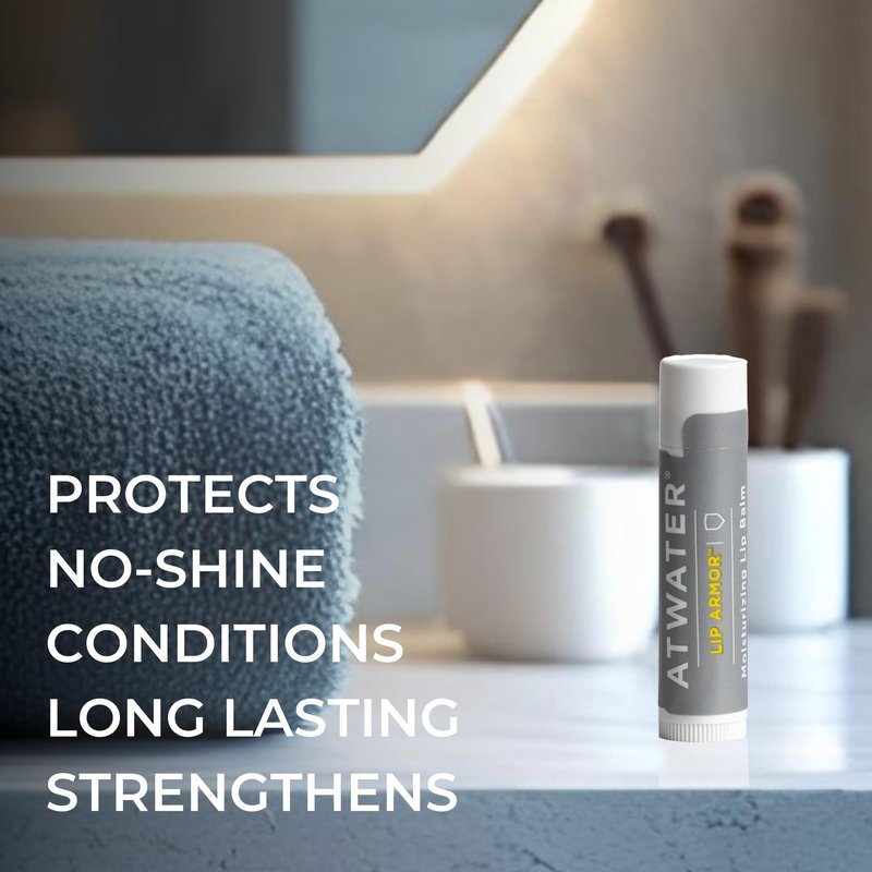 ATWATER Lip Armor Moisturizing Lip Balm Stick for Dry, Chapped Lips, Low-Shine Hydrating Lip Care with Shea Butter, Vitamin E & Squalane, Fragrance-Free Lip Balm