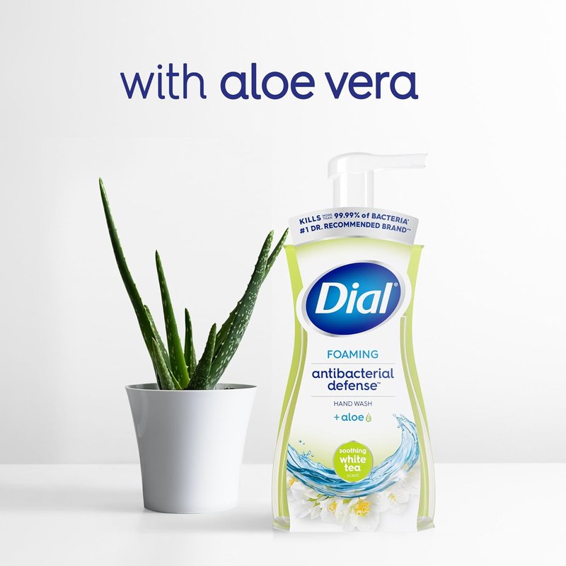 Dial Antibacterial Foaming Hand Wash - Soothing White Tea Scent | 7.5 Fl Oz