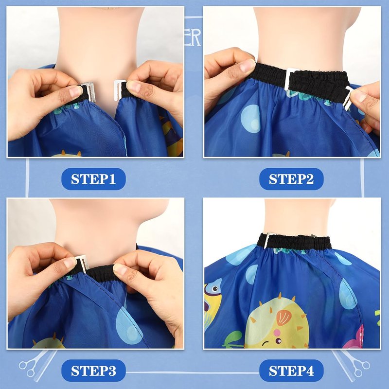 FEBSNOW Kids Hair Cutting Cape - Professional Salon Styling & Coloring Capes | 3 Fun Styles