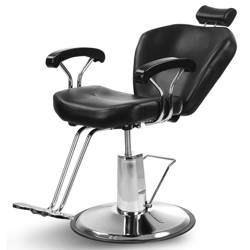 Artist hand Barber Chair for Barbershop Hydraulic Reclining Salon Chair for Hair Stylist - 360° Swivel, 20 Inch Wide Seat, Tattoo & Beauty Spa Equipment, Black PU Leather