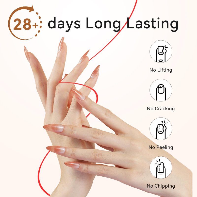 Makartt Clear Builder Nail Gel, 7 in 1 Gel Nail Polish Rubber Base Coat Hard UV Light Strengthener Extension Thickening Rhinestone Soak Off Builder for Broken Nails Repair, 1 Bottle 15ml