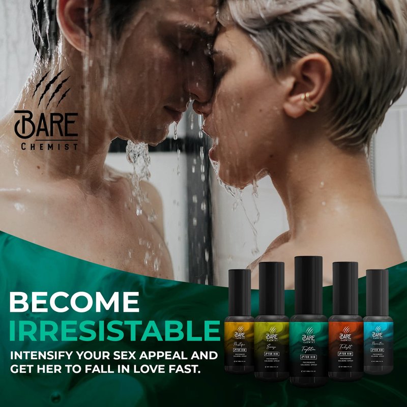 Bare Chemist Pheromones for Men to Attract Women (Temptation) Cologne - Extra Strong, Concentrated Proven Formula Spray